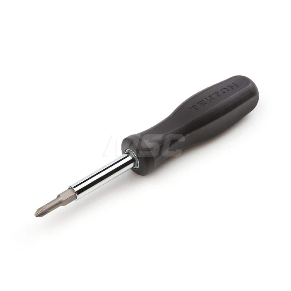 6-in-1 Phillips/Slotted Driver (#1 x 3/16 in., #2 x 1/4 in., Black)