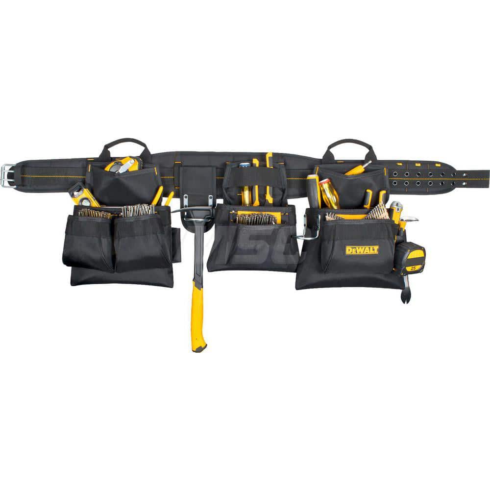 Tool Aprons & Tool Belts; Tool Type: Tool Rig; Minimum Waist Size: 29; Maximum Waist Size: 46; Material: Polyester; Number of Pockets: 18.000; Color: Black; Minimum Order Quantity: Polyester; Tool Style: Tool Rig; Minimum Waist Size: 29