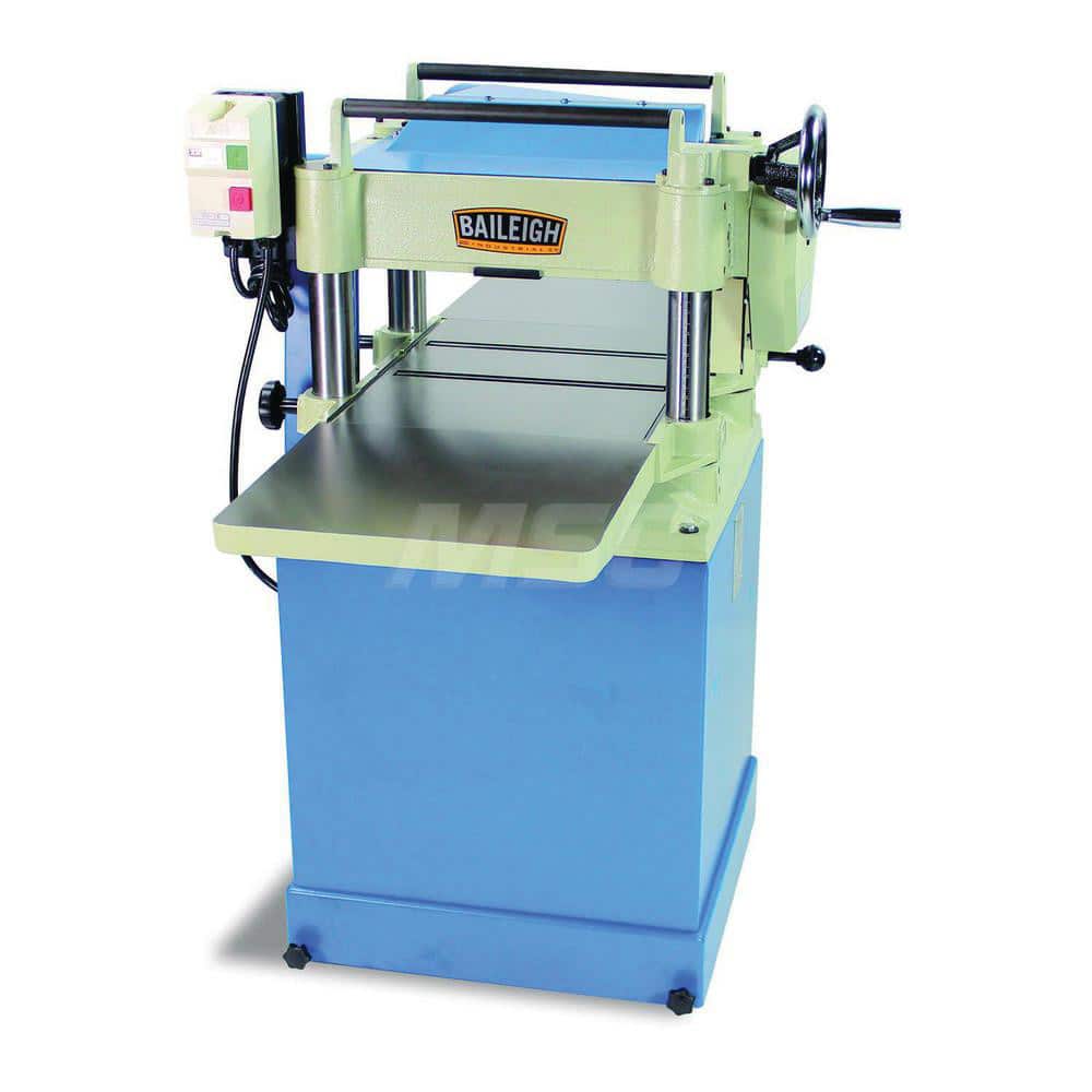 Planer Machines; Cutting Width (Inch): 15; Depth of Cut (Inch): 1/8; Cutting Thickness (Inch): 3/16; Minimum Planing Length (Inch): 1/4; Number of Cutting Knives: 3; Cutter Head Speed (RPM): 5000.00; Table Length (Inch): 48; Table Depth (Inch): 15; Phase: