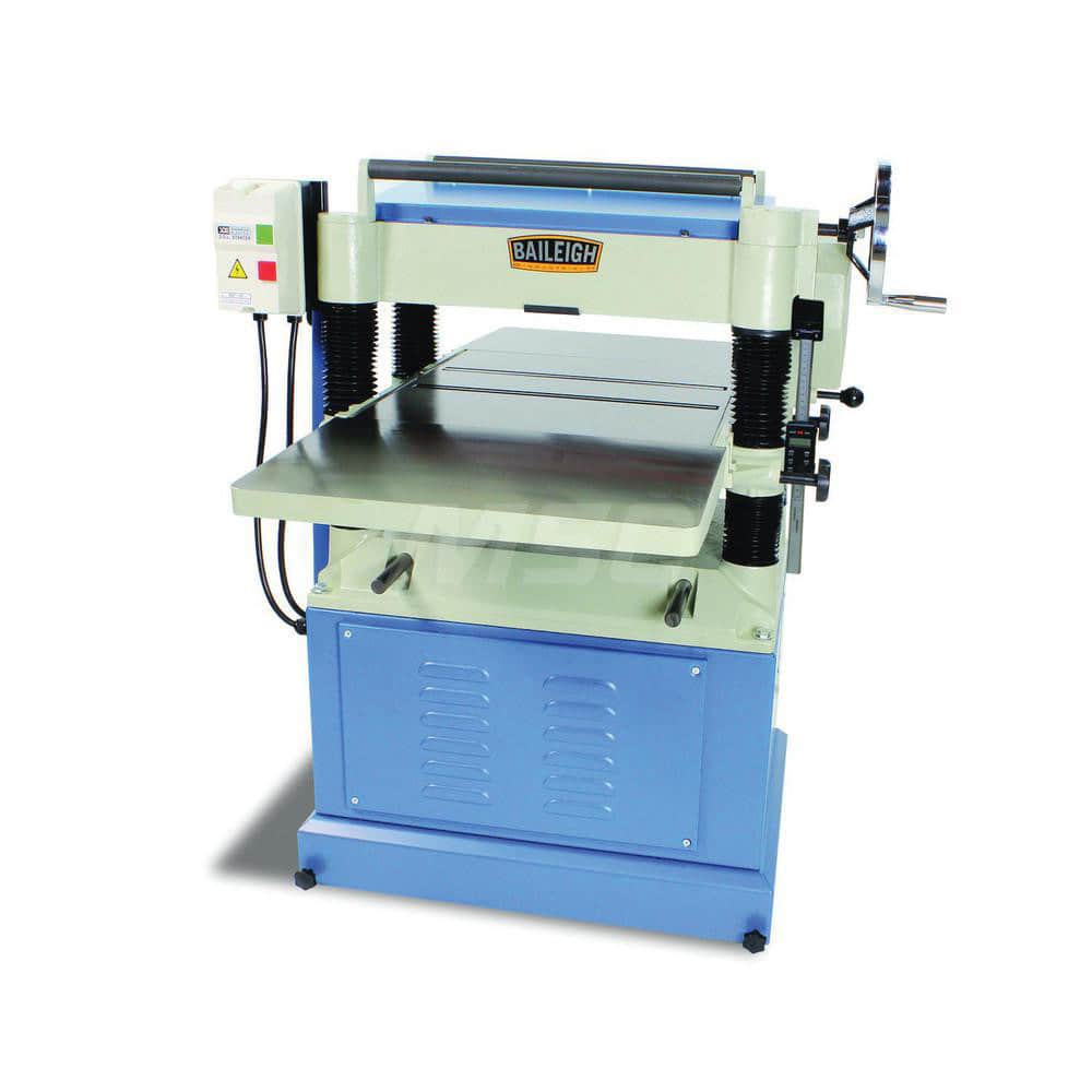 Planer Machines; Cutting Width (Inch): 20; Depth of Cut (Inch): 1/8; Cutting Thickness (Inch): 1/4; Minimum Planing Length (Inch): 1/4; Number of Cutting Knives: 4; Cutter Head Speed (RPM): 5000.00; Table Length (Inch): 55-3/4; Table Depth (Inch): 20; Pha