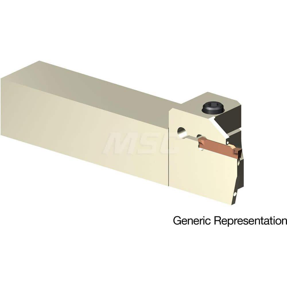 Indexable Cutoff Toolholder: 18 mm Max Depth of Cut, 36 mm Max Workpiece Dia, Left Hand 20 mm Shank Height, 20 mm Shank Width, Uses GCMN Inserts, Series GND