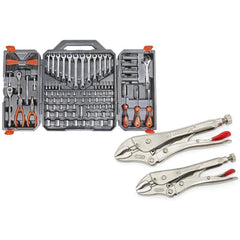 Combination Hand Tool Set: 1/4″ 3/8″ Drive Comes in Blow Molded Case