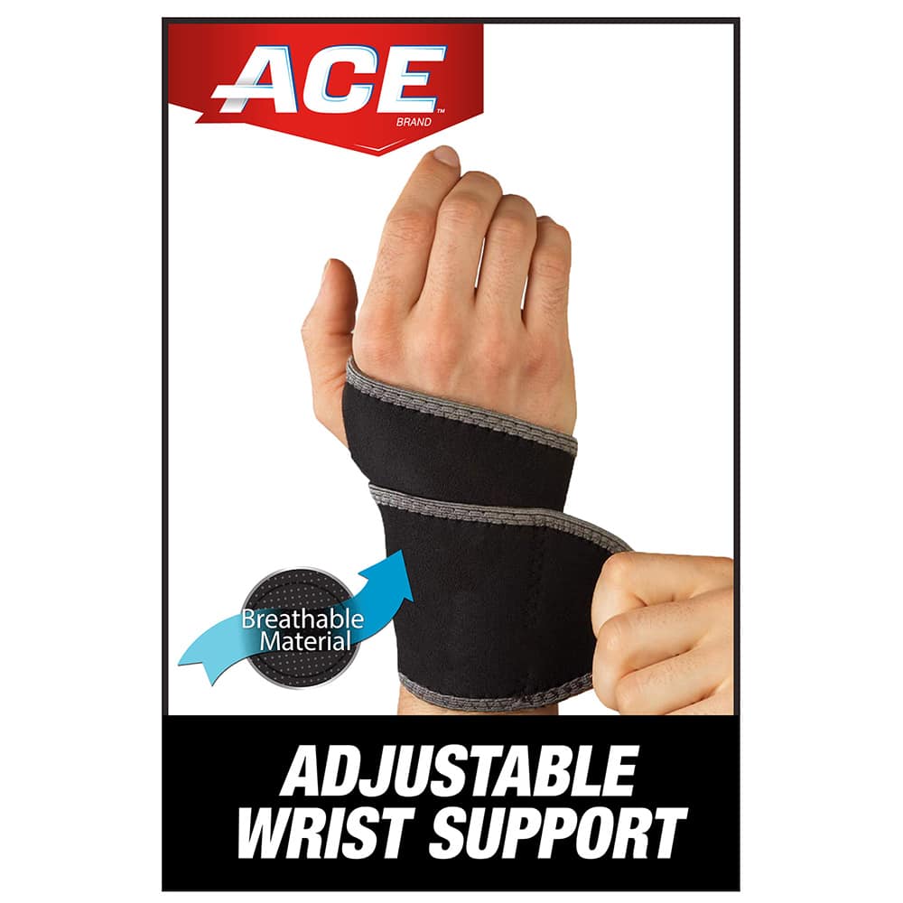 Wrist Supports; Hand Type: Ambidextrous; Strap Style: Hook & Loop; Thumb Loop: Yes; Size: Universal; Material: Neoprene; nylon; spandex; Color: Black; Closure Type: Hook & Loop