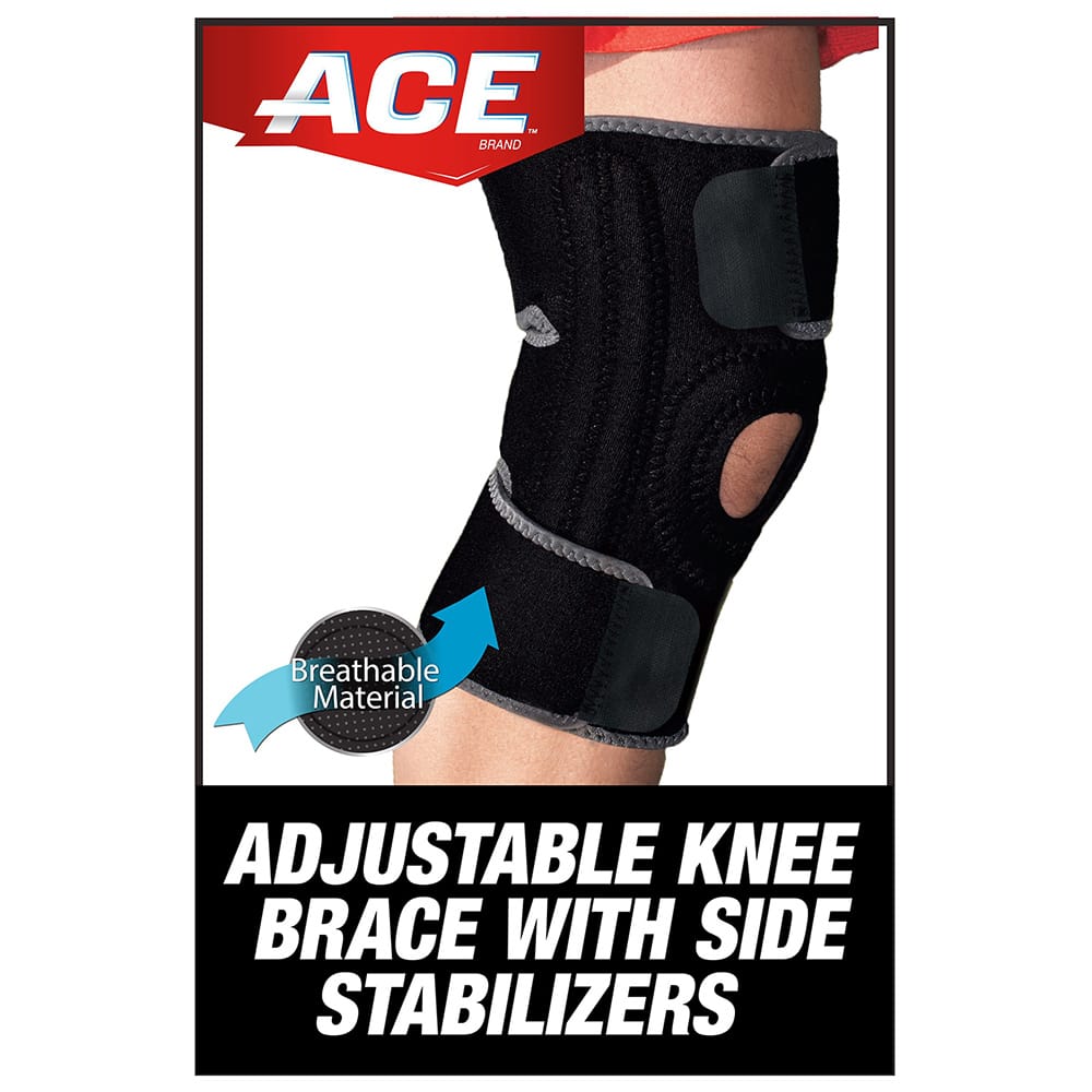 Knee Supports; Support Type: Open; Style: Hook & Loop; Size: Universal; Material: Neoprene; Neoprene; nylon; Spandex; polyester; Color: Black; Knee Type: Left or Right; Strap Type: Hook & Loop; Closure Type: Hook & Loop