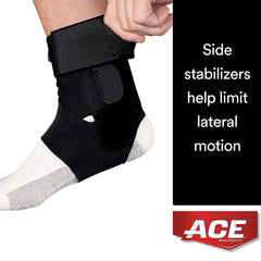 Ankle Supports; Size: Universal; Foot Type: Left or Right; Style: Hook & Loop; Material: Nylon; Closure Type: Hook & Loop