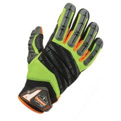 924 M LIME HYBRID DORSAL GLOVES - Exact Industrial Supply