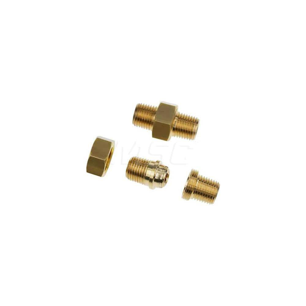 ISO Port Adapters; Type: Adapter; Pipe Size: 1/8; End Connections: MBSPT x MBSPT; Thread Size: 1/8 BSPT; Material: Brass; Material: Brass