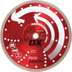 Wet & Dry Cut Saw Blade: 6″ Dia, 5/8 & 7/8″ Arbor Hole Use on Universal Hard, Standard Arbor