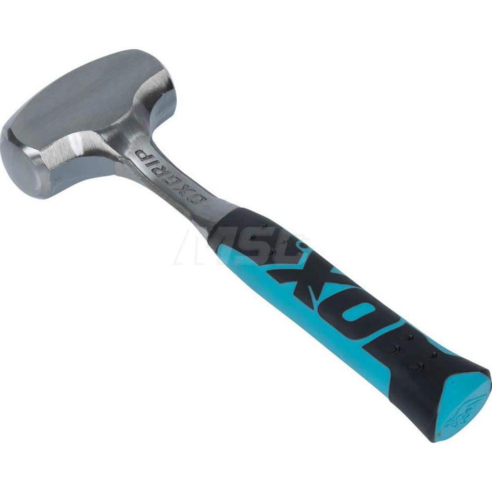 Sledge Hammer: 3 lb Head, 11″ OAL Steel Head, Rubber Handle