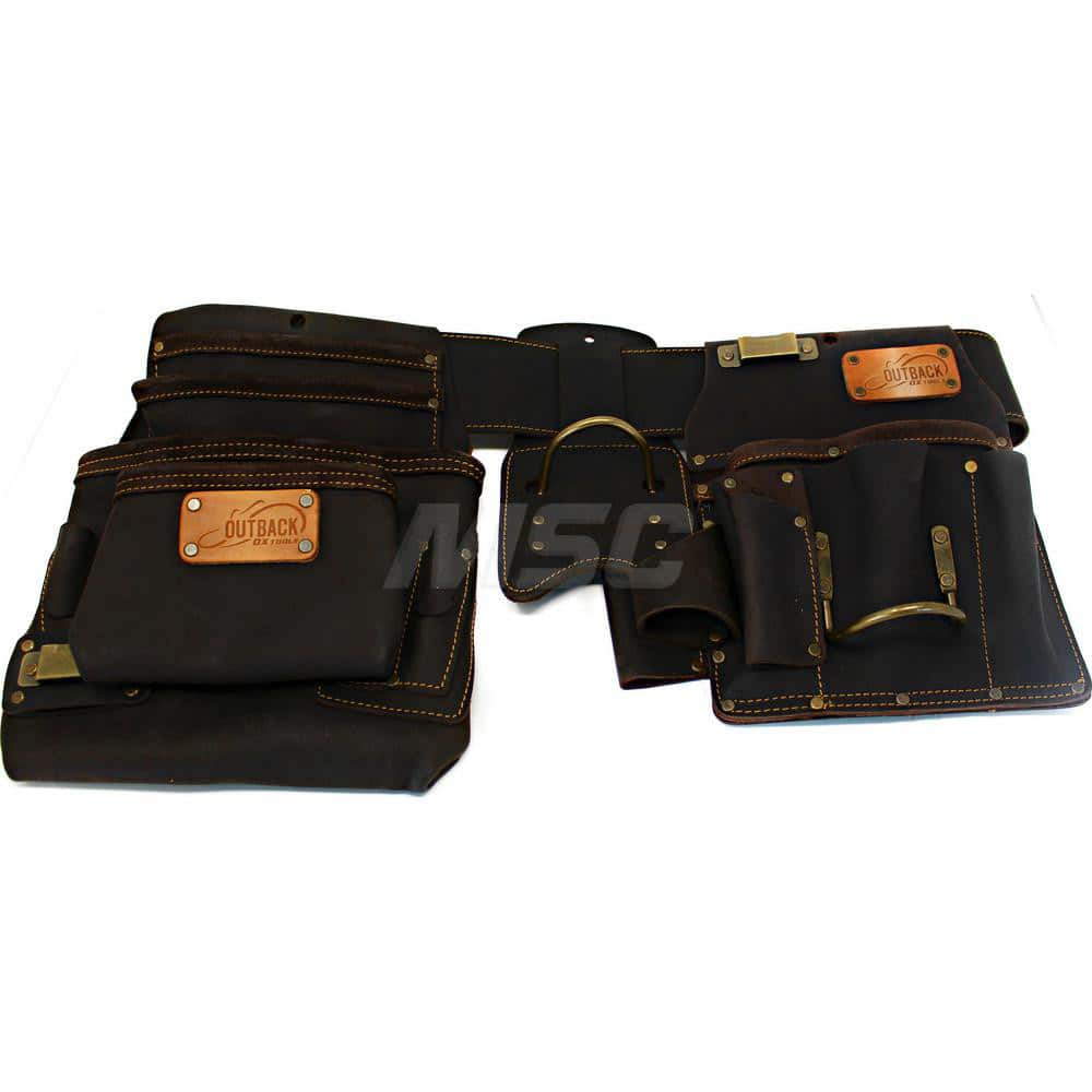 Tool Aprons & Tool Belts; Tool Type: Tool Rig; Minimum Waist Size: 29; Maximum Waist Size: 46; Material: Leather; Number of Pockets: 22.000; Color: Brown; Minimum Order Quantity: Leather; Tool Style: Tool Rig; Minimum Waist Size: 29