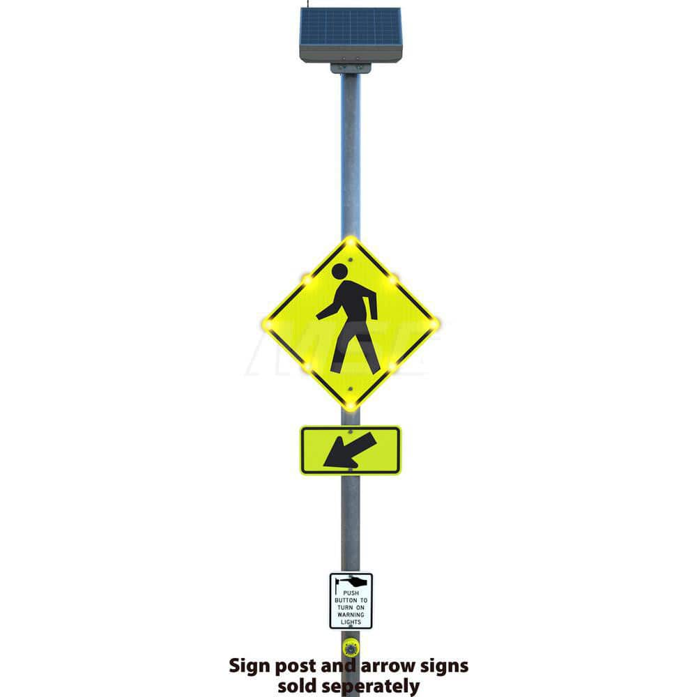 Traffic & Parking Signs; MessageType: Pedestrian Crossing Signs; Message or Graphic: Graphic Only; Legend: Pedestrian Crossing Symbol; Graphic Type: None; Reflectivity: Diamond Grade; Material: Aluminum; Thickness (Decimal Inch): 0.08; Coating: 3M Anti-Gr