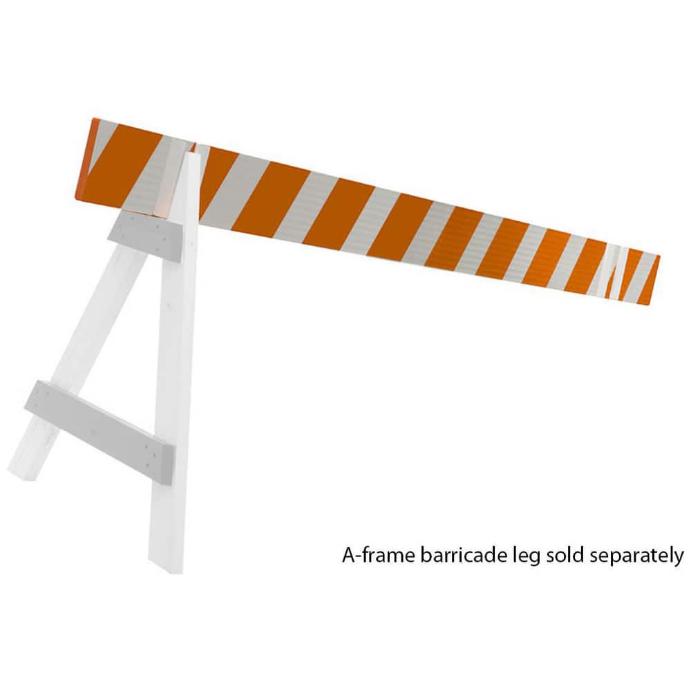 Traffic Barricade Leg: Board Sold Separately, MSC # 17772984, 1 x 8 x 96″, with HIP Sheeting, Both Sides