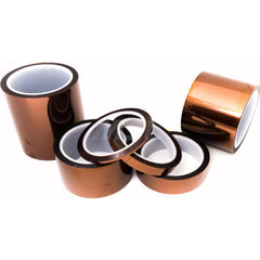 Polyimide Film Tape: 1-1/4″ Wide, 108' x 1 mil Thick 10 Lb/In Tensile Strength, Silicone Adhesive, 100 to 500 ° F, Series PPT0.5