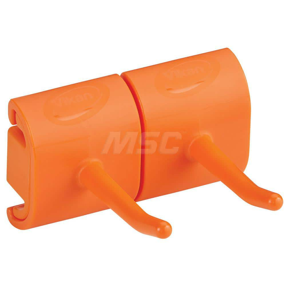 Mop & Broom Wall Hooks; Type: Wall Bracket; Number Of Holders: 2.000; Maximum Load Capacity: 13.20; Material: Polypropylene; Polyamide; Color: Orange; Width (Inch): 3.07