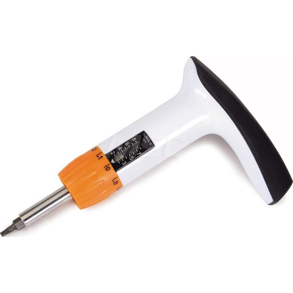 Torque Screwdriver: 70.81 to 70.81 in/lb Torque 8″ OAL, 1/4″ Drive