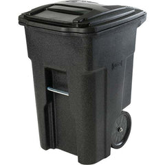 Toter - Trash Cans & Recycling Containers; Type: Trash Can ; Container Shape: Rectangle ; Container Size: 48 gal ; Container Graphics: None ; Color: Blackstone ; Finish: Textured - Exact Industrial Supply