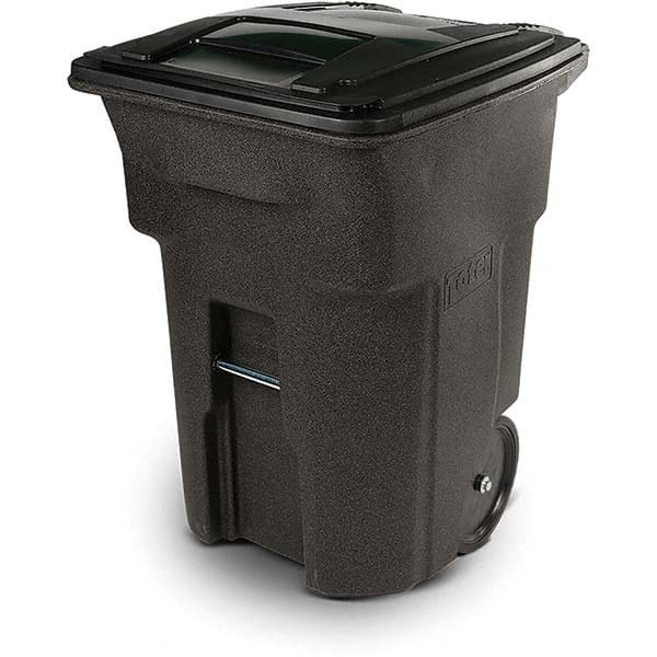 Toter - Trash Cans & Recycling Containers; Type: Trash Can ; Container Shape: Rectangle ; Container Size: 96 gal ; Container Graphics: None ; Color: Brownstone ; Finish: Textured - Exact Industrial Supply