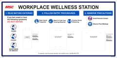 NMC - Small Wall-Mount Wellness Station Board - Exact Industrial Supply