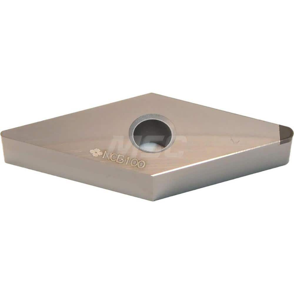 Turning Insert:  NUVNGA331 NCB100,  Cubic Boron Nitride Uncoated Finish,  Neutral,  0.0984″ Long,  0.0157″ Corner Radius,  35.0 &deg N/A Diamond,  Series  NCB100