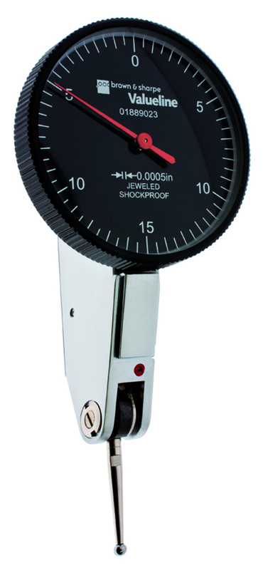 1.54" Face Diameter .0005" Graduation Black Face Dial Test Indicator Model No. 01889023 - Exact Industrial Supply