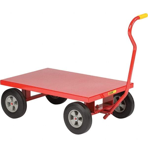 Little Giant - 1,200 Lb Capacity, 24" Wide x 36" Long x 13" High Cart - Steel, Rubber Casters - Exact Industrial Supply