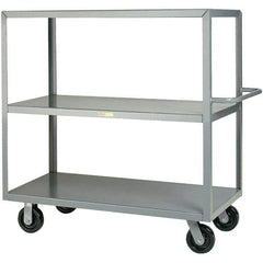 Little Giant - 3,600 Lb Capacity, 24" Wide x 48" Long x 45" High Cart - Steel, Phenolic Casters - Exact Industrial Supply