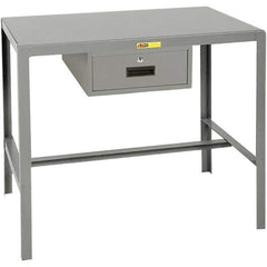 Little Giant - 48 Wide x 24" Deep x 18" High, Steel Machine Work Table with Drawer - Fixed Legs - Exact Industrial Supply