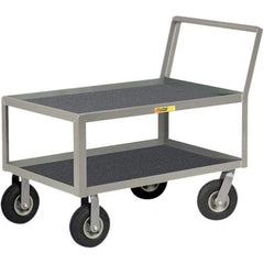 Little Giant - 1,200 Lb Capacity, 24" Wide x 36" Long x 39" High Instrument Cart - 2 Shelf, Steel, Pneumatic Casters - Exact Industrial Supply