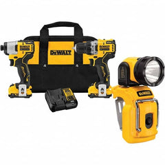 DeWALT - Cordless Tool Combination Kits Voltage: 12 Tools: Brushless Cordless Drill; Impact Driver - Exact Industrial Supply