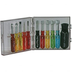 Xcelite - Screwdriver Sets Screwdriver Types Included: Nut Drivers; Phillips; Slotted Number of Pieces: 11 - Exact Industrial Supply