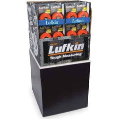 Lufkin - Tape Measures; Length (Feet): 25.00 ; Width (Inch): 1 ; Graduation (Inch): 1/16 ; Blade Material: Steel ; Case Material: ABS Plastic ; Blade Color: Yellow - Exact Industrial Supply