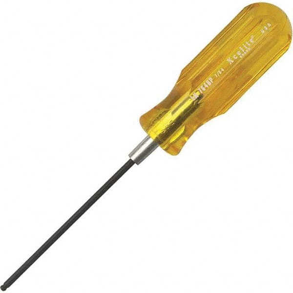Hex Drivers; Fastener Type: Standard Hex; Ball End: Yes; System of Measurement: Inch; Hex Size (Inch): 7/64; Handle Color: Yellow; Overall Length Range: 4″ - 6.9″; Features: Will Engage Screw Head From Any Angle; Handle Type: Screwdriver Blade; Overall Le