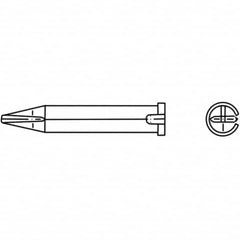 Weller - Soldering Iron Tips; Type: Chisel Tip ; For Use With: WP120; WXP120 - Exact Industrial Supply