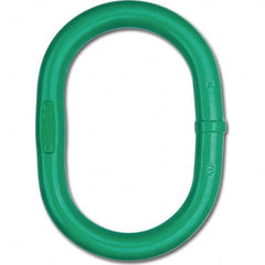 Campbell - Links; Type: Oblong Master Link ; Chain Size (Inch): 1-3/8 ; Load Capacity (Lb.): 45,200 ; Material: Cam Alloy ; Material Grade: 100 ; Finish/Coating: Green - Exact Industrial Supply