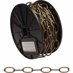 Campbell - Weldless Chain; Type: Decorative Chain ; Load Capacity (Lb.): 35 ; Trade Size: #10 ; Chain Diameter (Decimal Inch): 0.1350 ; Finish/Coating: Black ; PSC Code: 4010 - Exact Industrial Supply