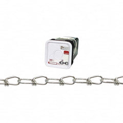 Campbell - Weldless Chain; Type: Double Loop Chain ; Load Capacity (Lb.): 155 ; Trade Size: #1 ; Chain Diameter (Decimal Inch): 0.1050 ; Finish/Coating: Zinc Plated ; PSC Code: 4010 - Exact Industrial Supply