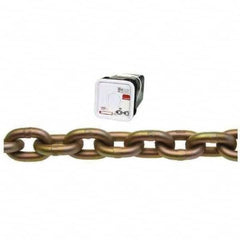 Campbell - Welded Chain; Chain Grade: 70 ; Trade Size: 5/16 ; Load Capacity (Lb.): 4,700 ; Finish/Coating: Yellow Chromate ; Type: Binder ; Length (Feet): 20 - Exact Industrial Supply