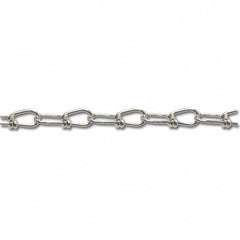 Campbell - Weldless Chain; Type: Double Loop Chain ; Load Capacity (Lb.): 255 ; Trade Size: #2/0 ; Chain Diameter (Decimal Inch): 0.1400 ; Finish/Coating: Zinc Plated ; PSC Code: 4010 - Exact Industrial Supply
