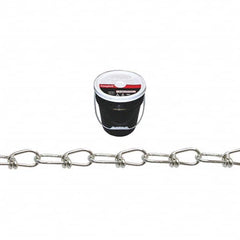 Campbell - Weldless Chain; Type: Double Loop Chain ; Load Capacity (Lb.): 255 ; Trade Size: #2/0 ; Chain Diameter (Decimal Inch): 0.1400 ; Finish/Coating: Zinc Plated ; PSC Code: 4010 - Exact Industrial Supply
