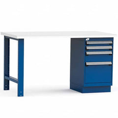 Rousseau Metal - Stationary Work Benches, Tables Type: Work Bench Top Material: Laminated Plastic - Exact Industrial Supply