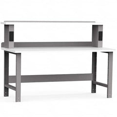 Rousseau Metal - Stationary Work Benches, Tables Type: Work Bench Top Material: Laminated Plastic - Exact Industrial Supply