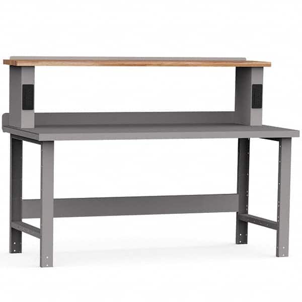 Rousseau Metal - Stationary Work Benches, Tables Type: Work Bench Top Material: Painted Steel - Exact Industrial Supply