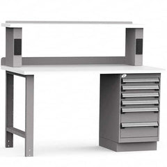 Rousseau Metal - Stationary Work Benches, Tables Type: Work Bench Top Material: Laminated Plastic - Exact Industrial Supply