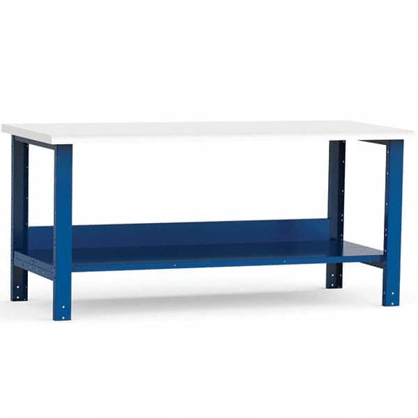 Rousseau Metal - Stationary Work Benches, Tables Type: Work Bench Top Material: Laminated Plastic - Exact Industrial Supply