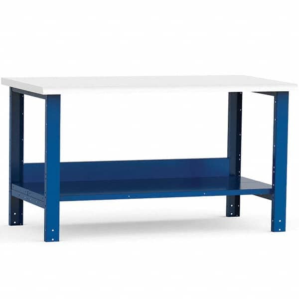 Rousseau Metal - Stationary Work Benches, Tables Type: Work Bench Top Material: Laminated Plastic - Exact Industrial Supply