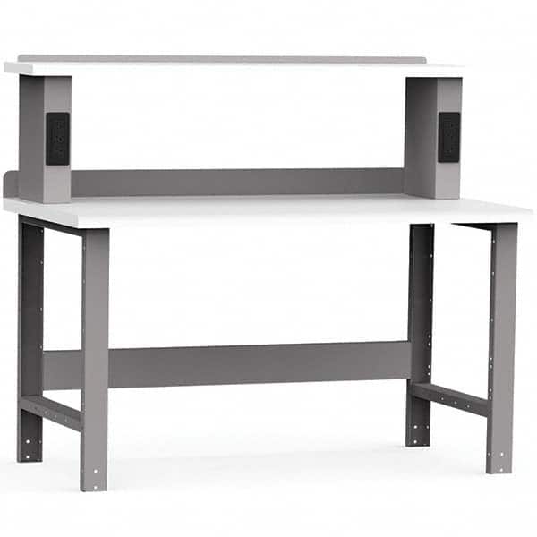 Rousseau Metal - Stationary Work Benches, Tables Type: Work Bench Top Material: Laminated Plastic - Exact Industrial Supply
