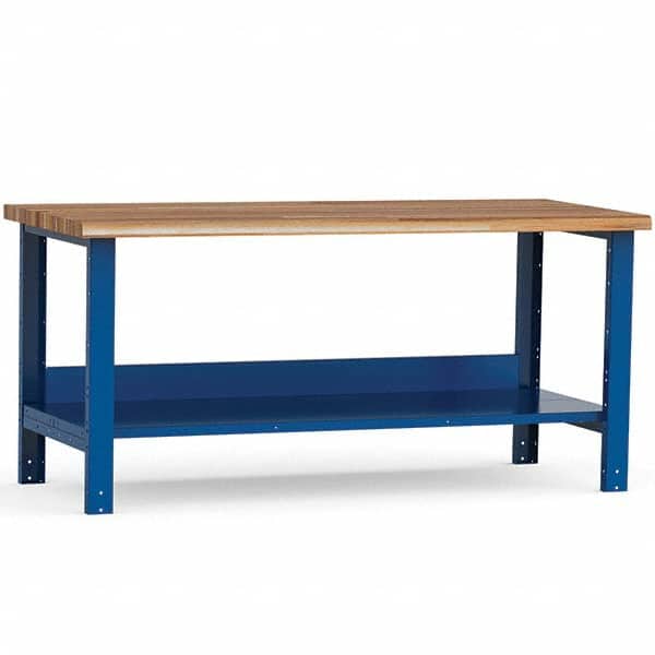 Rousseau Metal - Stationary Work Benches, Tables Type: Work Bench Top Material: Laminated Wood - Exact Industrial Supply