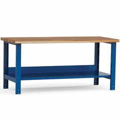 Rousseau Metal - Stationary Work Benches, Tables Type: Work Bench Top Material: Laminated Wood - Exact Industrial Supply