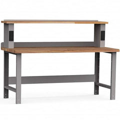 Rousseau Metal - Stationary Work Benches, Tables Type: Work Bench Top Material: Laminated Wood - Exact Industrial Supply