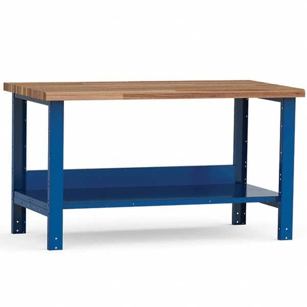 Rousseau Metal - Stationary Work Benches, Tables Type: Work Bench Top Material: Laminated Wood - Exact Industrial Supply